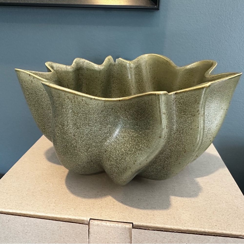 Eium bowl from Ferm Living Elegant Green Ceramic Bowl